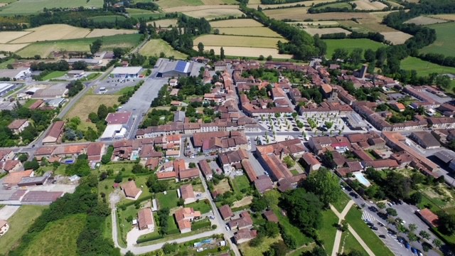 Vue aérienne ville - Seissan